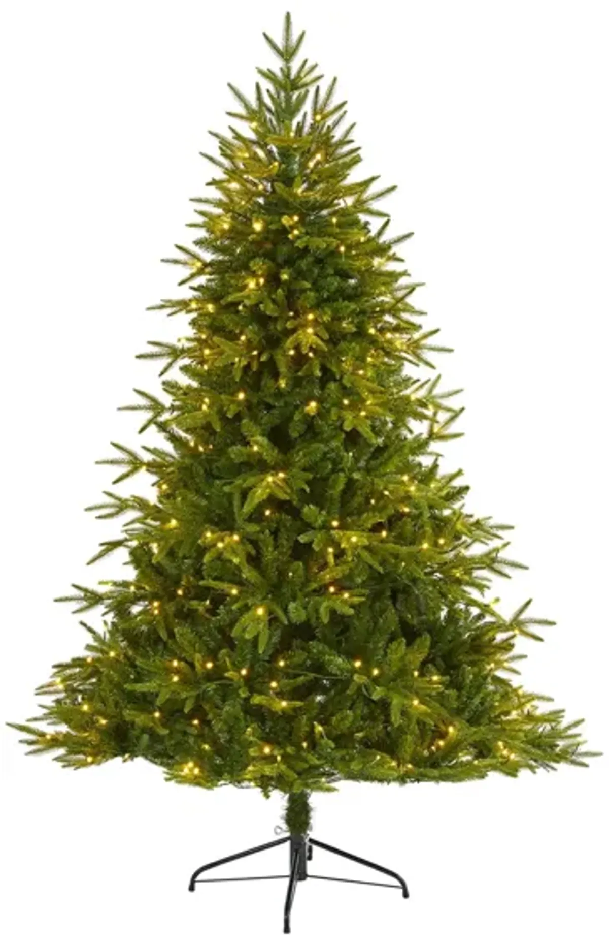 6.5ft. Pre-Lit Colorado Mountain Fir "Natural Look" Artificial Christmas Tree in Green by Bellanest