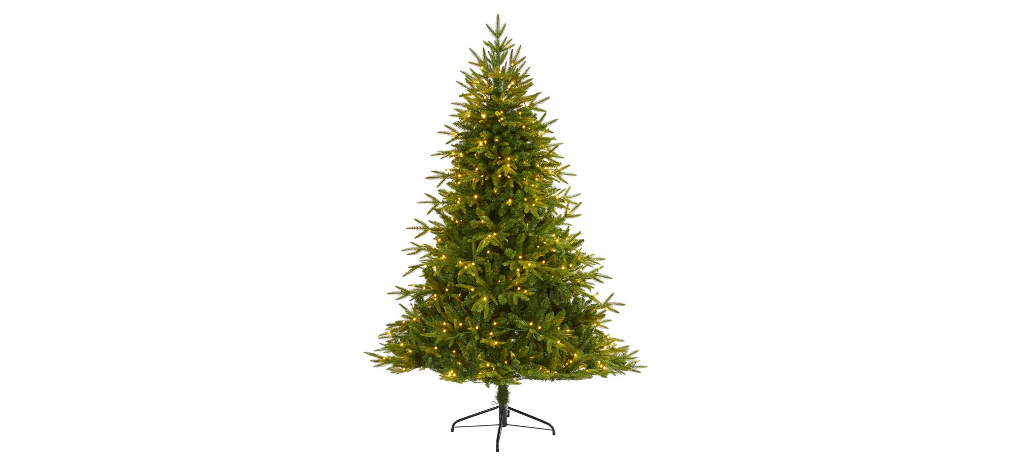 6.5ft. Pre-Lit Colorado Mountain Fir "Natural Look" Artificial Christmas Tree in Green by Bellanest