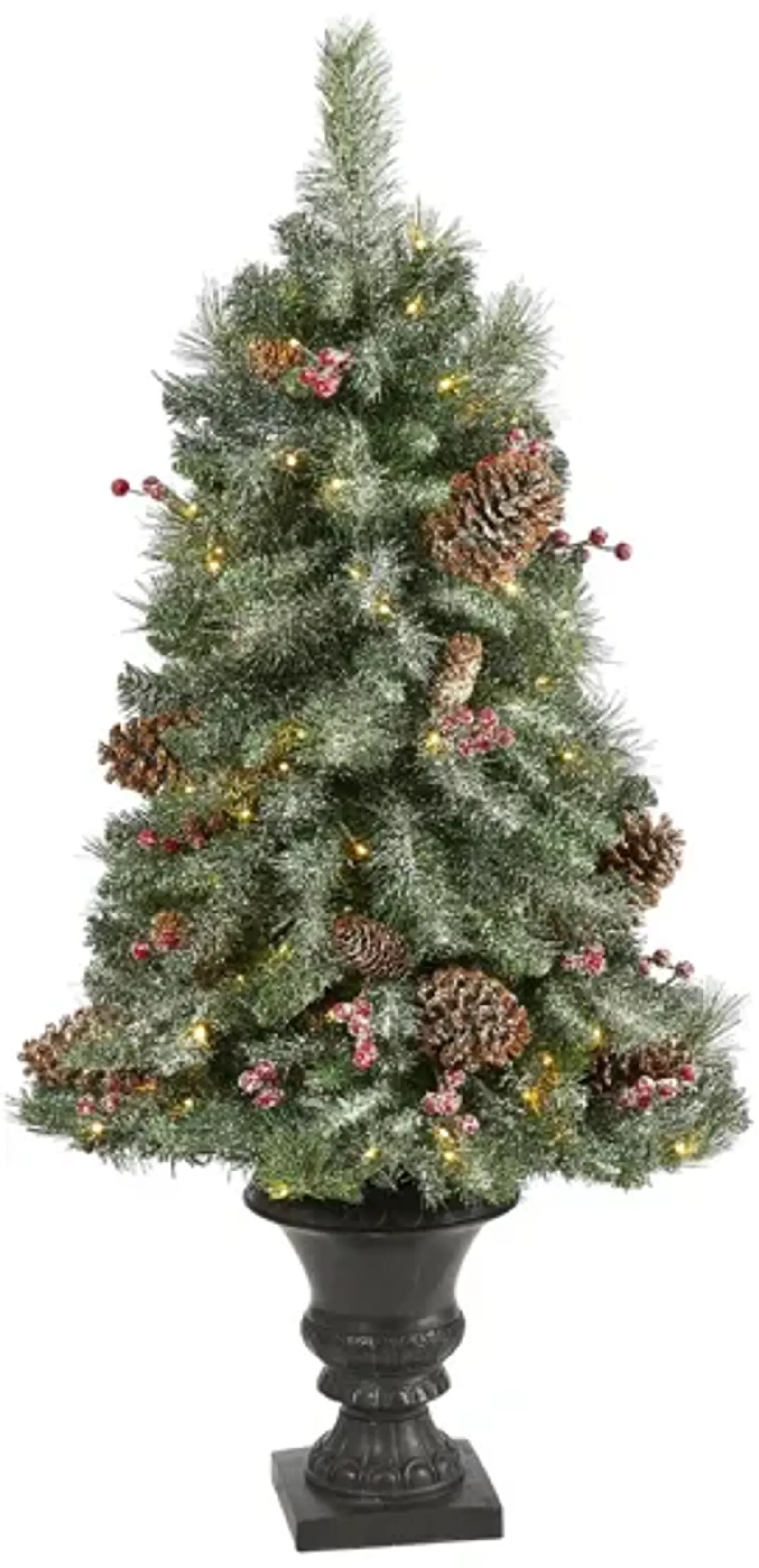 4ft. Pre-Lit Artificial Christmas Tree w/ Decorative Urn