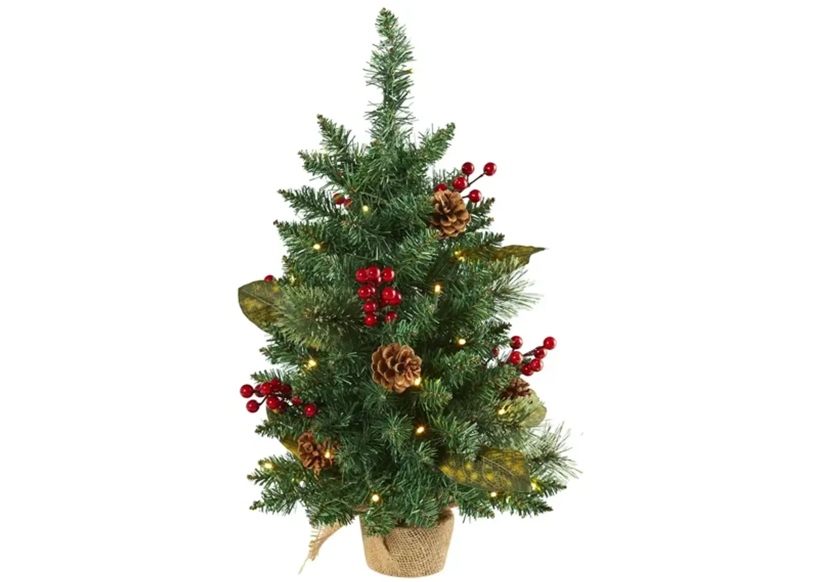 2ft. Pre-Lit Artificial Christmas Tree in Green by Bellanest