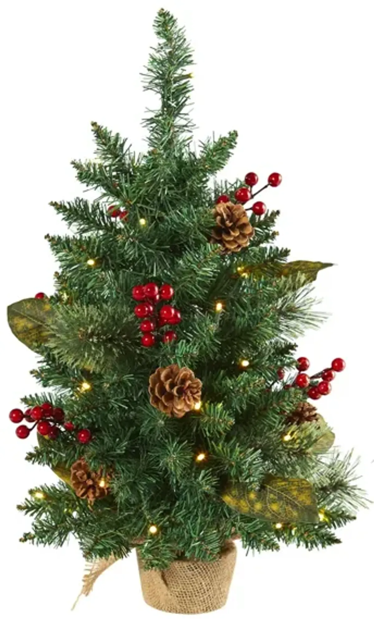 2ft. Pre-Lit Artificial Christmas Tree in Green by Bellanest