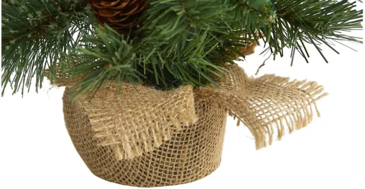 1.5ft. Pre-Lit Mixed Pine Artificial Christmas Tree