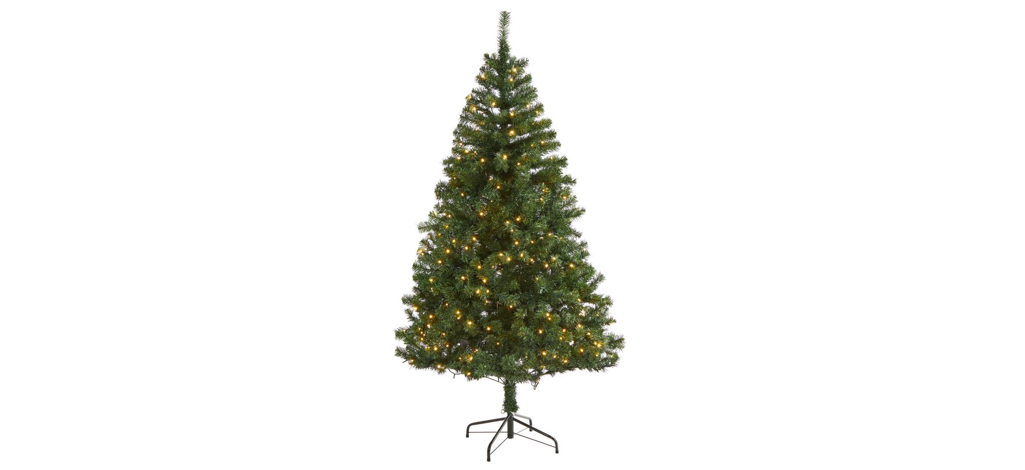 6ft. Pre-Lit Northern Tip Pine Artificial Christmas Tree in Green by Bellanest