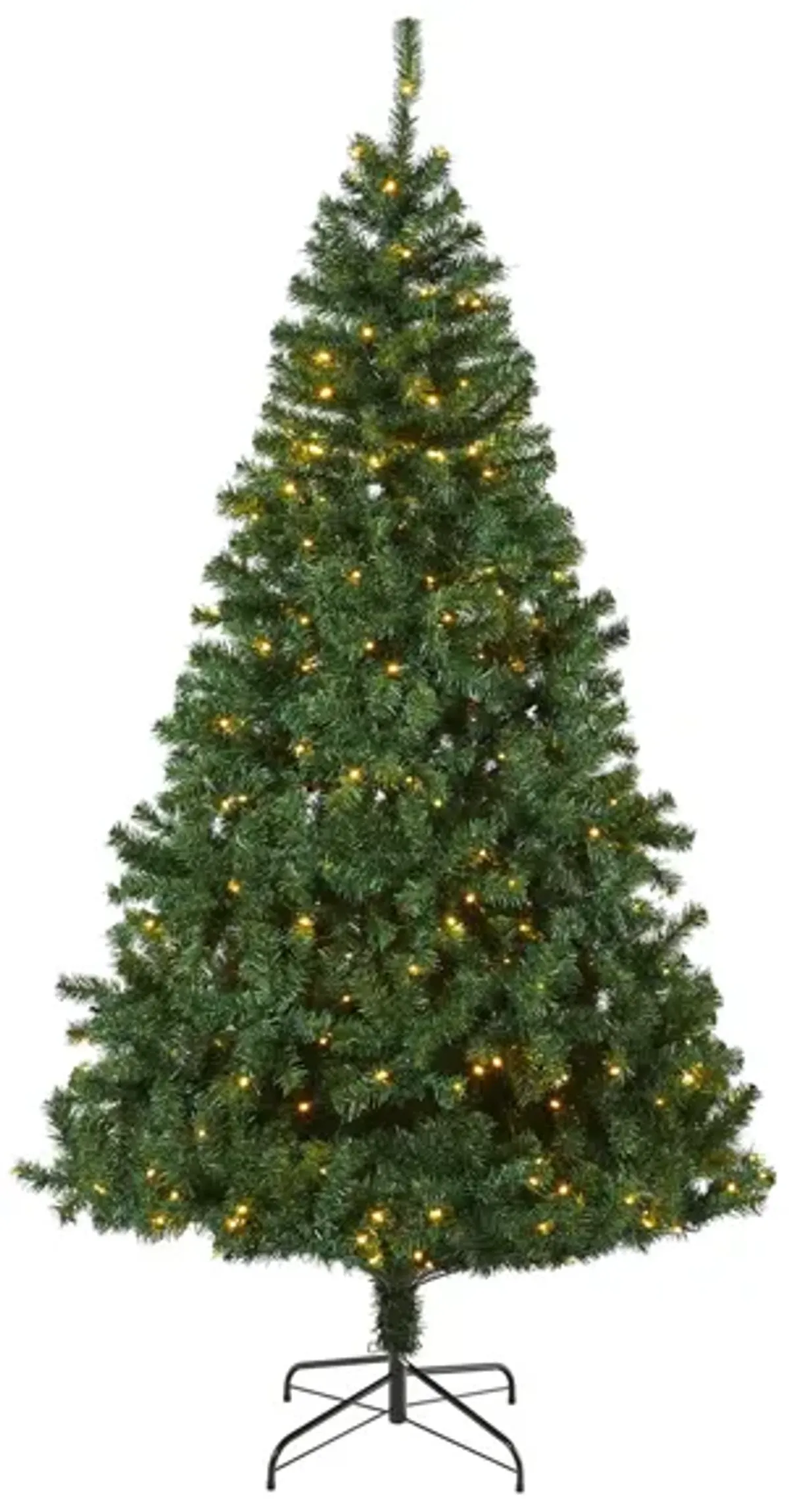 7ft. Pre-Lit Northern Tip Pine Artificial Christmas Tree in Green by Bellanest