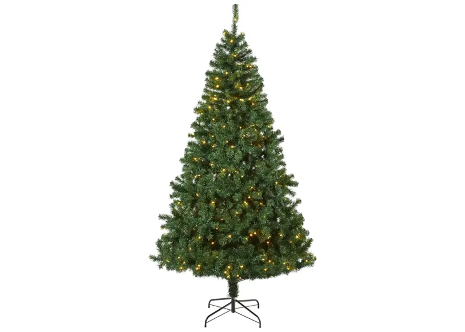 7ft. Pre-Lit Northern Tip Pine Artificial Christmas Tree in Green by Bellanest