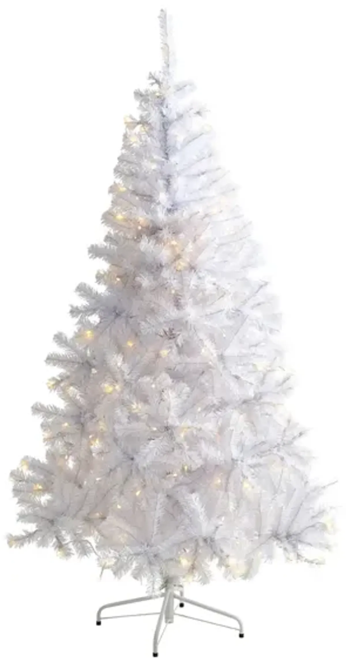 6ft. Pre-Lit Artificial Christmas Tree in White by Bellanest