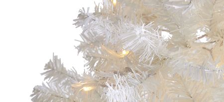 7ft. Pre-Lit Artificial Christmas Tree in White by Bellanest