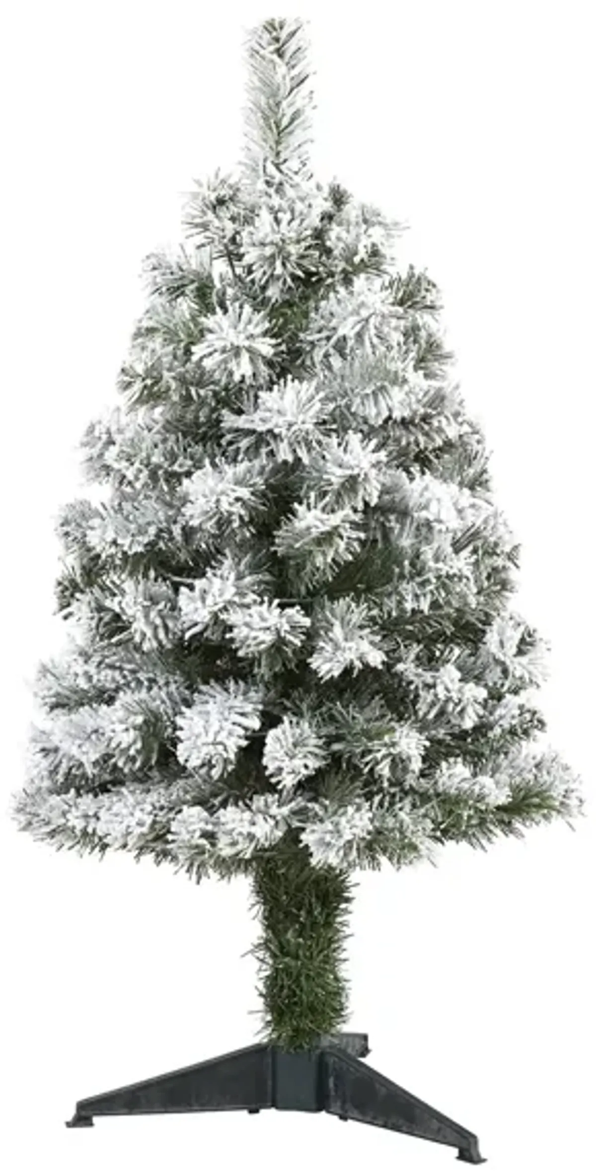 3ft. Flocked West Virginia Fir Artificial Christmas Tree in Green by Bellanest