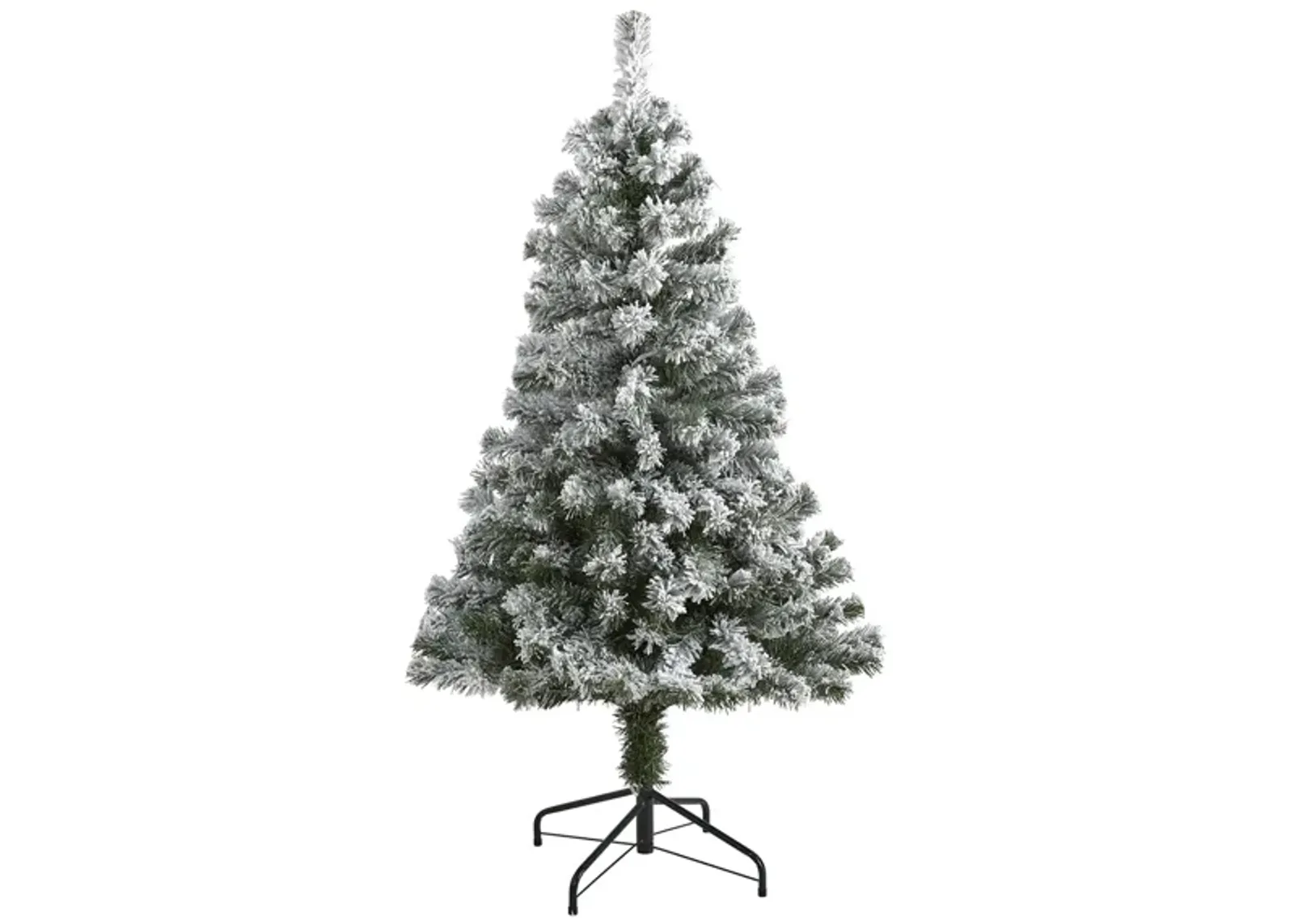 4ft. Flocked West Virginia Fir Artificial Christmas Tree in Green by Bellanest