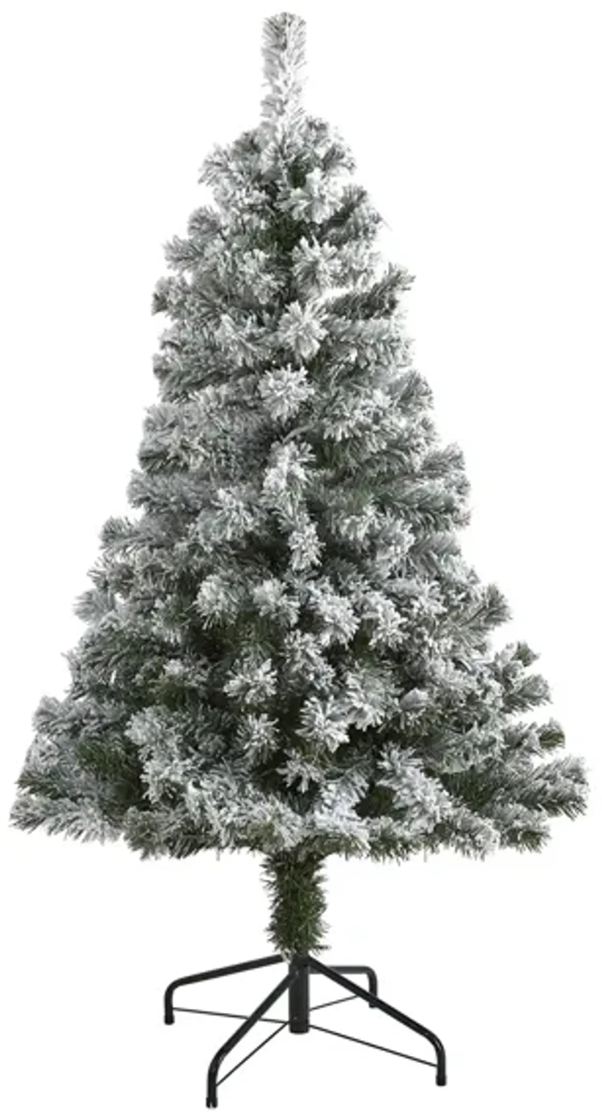 4ft. Flocked West Virginia Fir Artificial Christmas Tree in Green by Bellanest