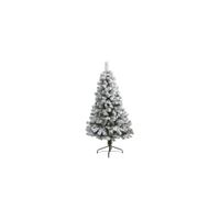 5ft. Flocked West Virginia Fir Artificial Christmas Tree in Green by Bellanest
