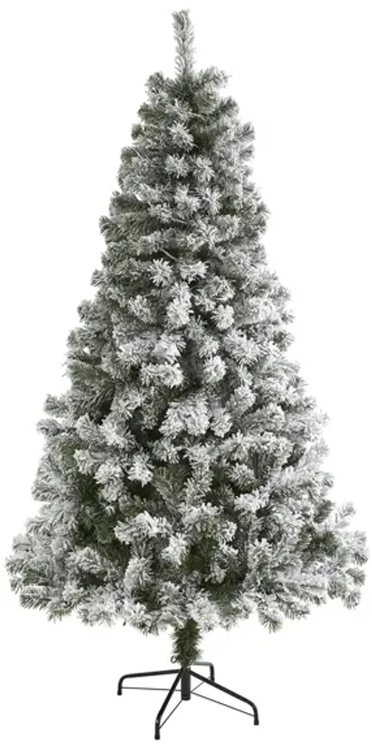 6ft. Flocked West Virginia Fir Artificial Christmas Tree in Green by Bellanest