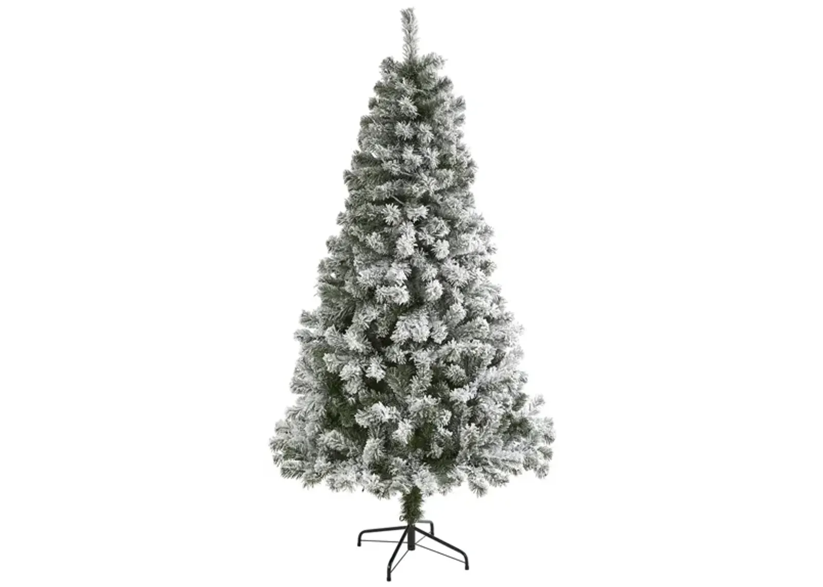 6ft. Flocked West Virginia Fir Artificial Christmas Tree in Green by Bellanest