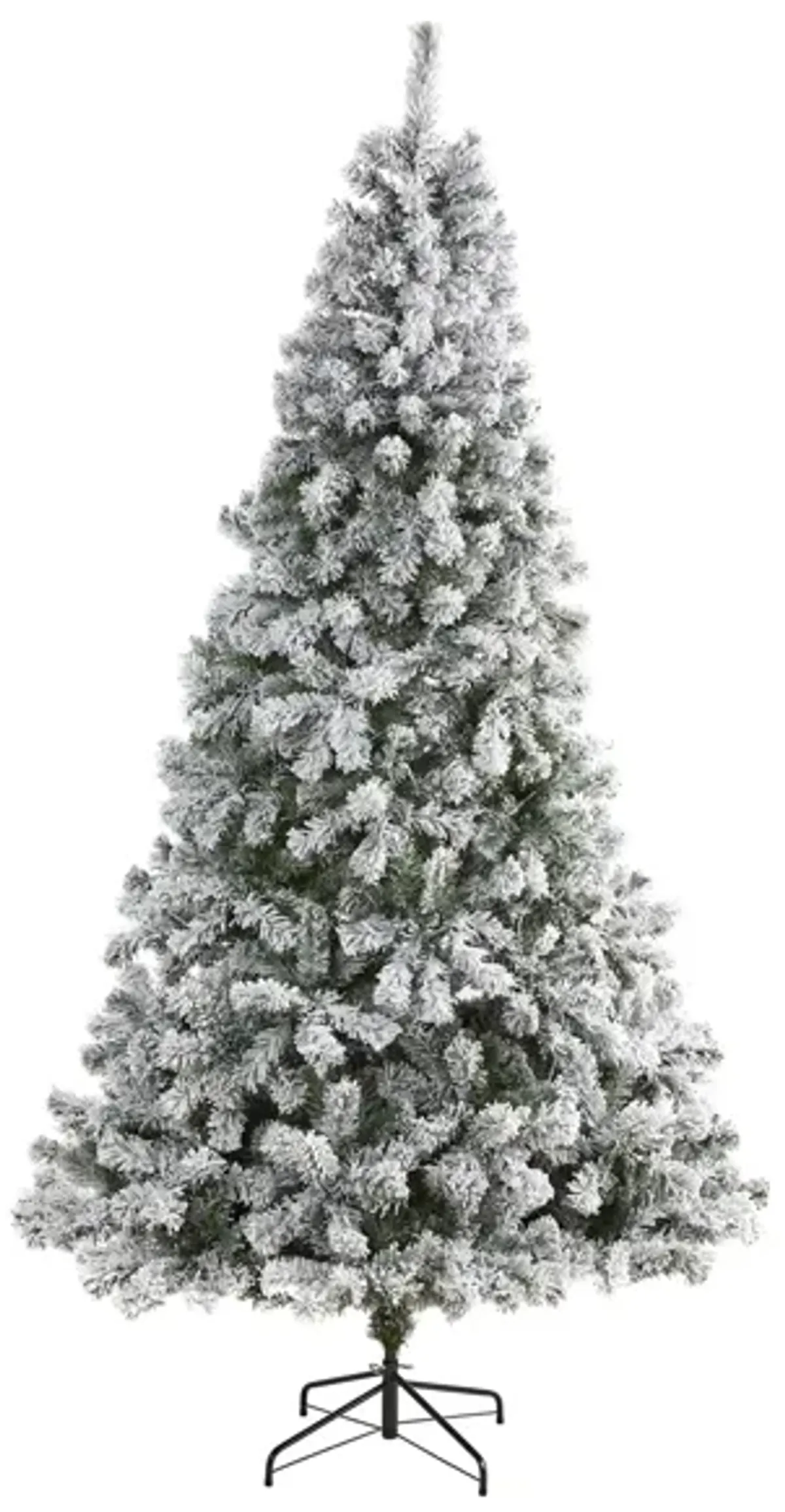 8ft. Flocked West Virginia Fir Artificial Christmas Tree in Green by Bellanest