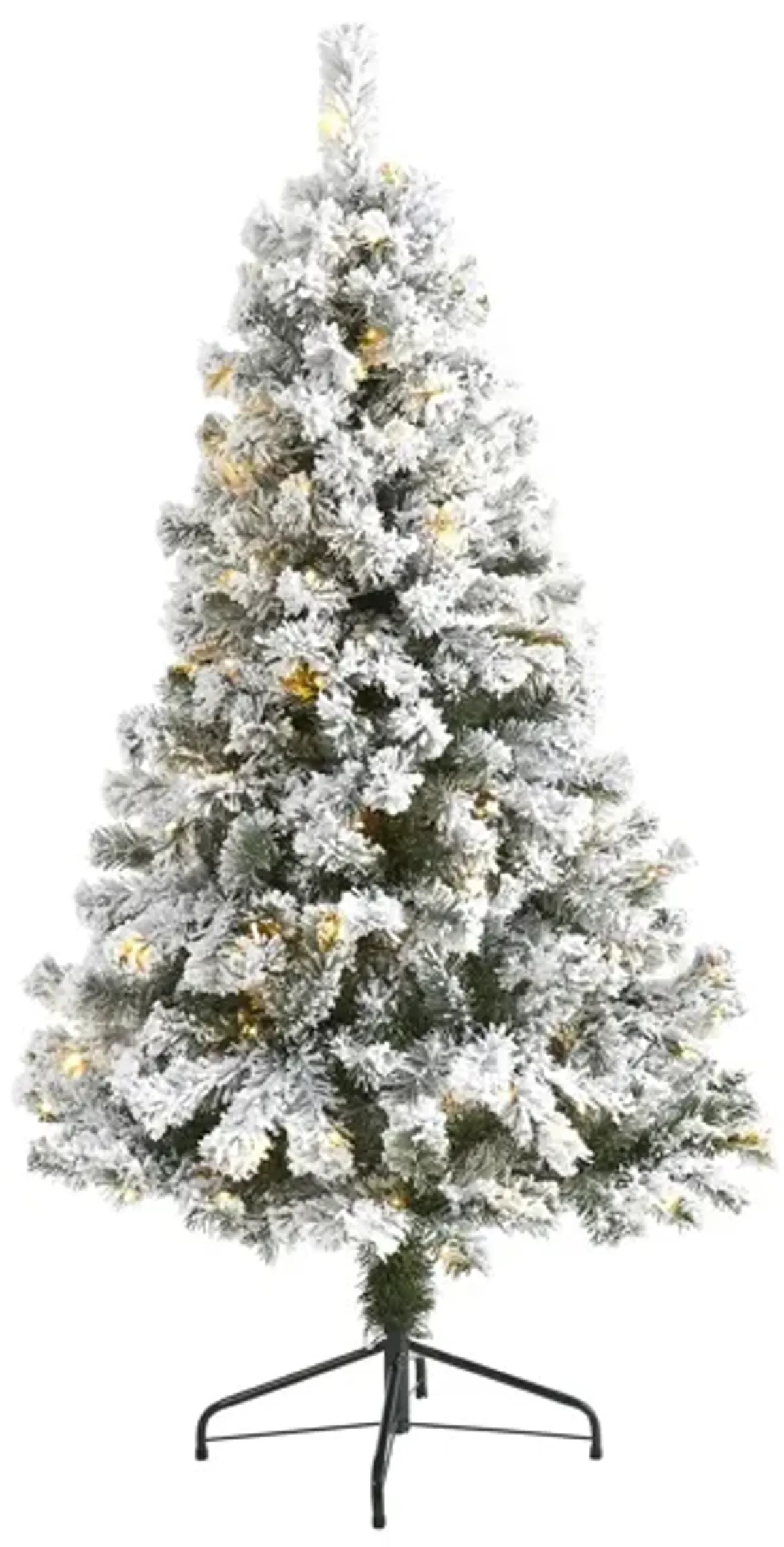 5ft. Pre-Lit Flocked West Virginia Fir Artificial Christmas Tree