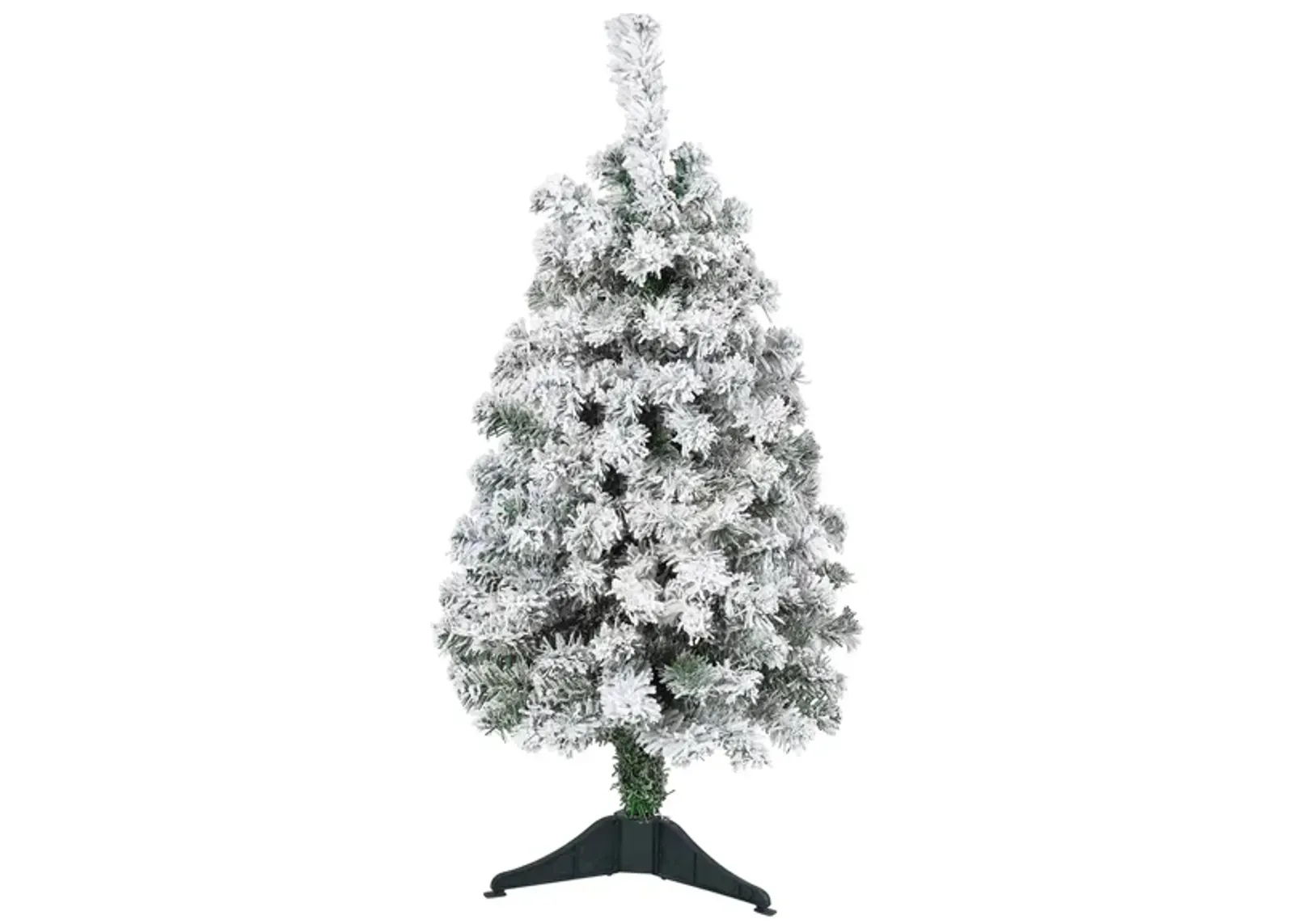 3ft. Flocked Rock Springs Spruce Artificial Christmas Tree in Green by Bellanest