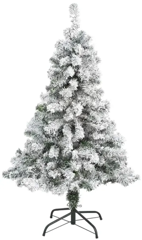 4ft. Flocked Rock Springs Spruce Artificial Christmas Tree