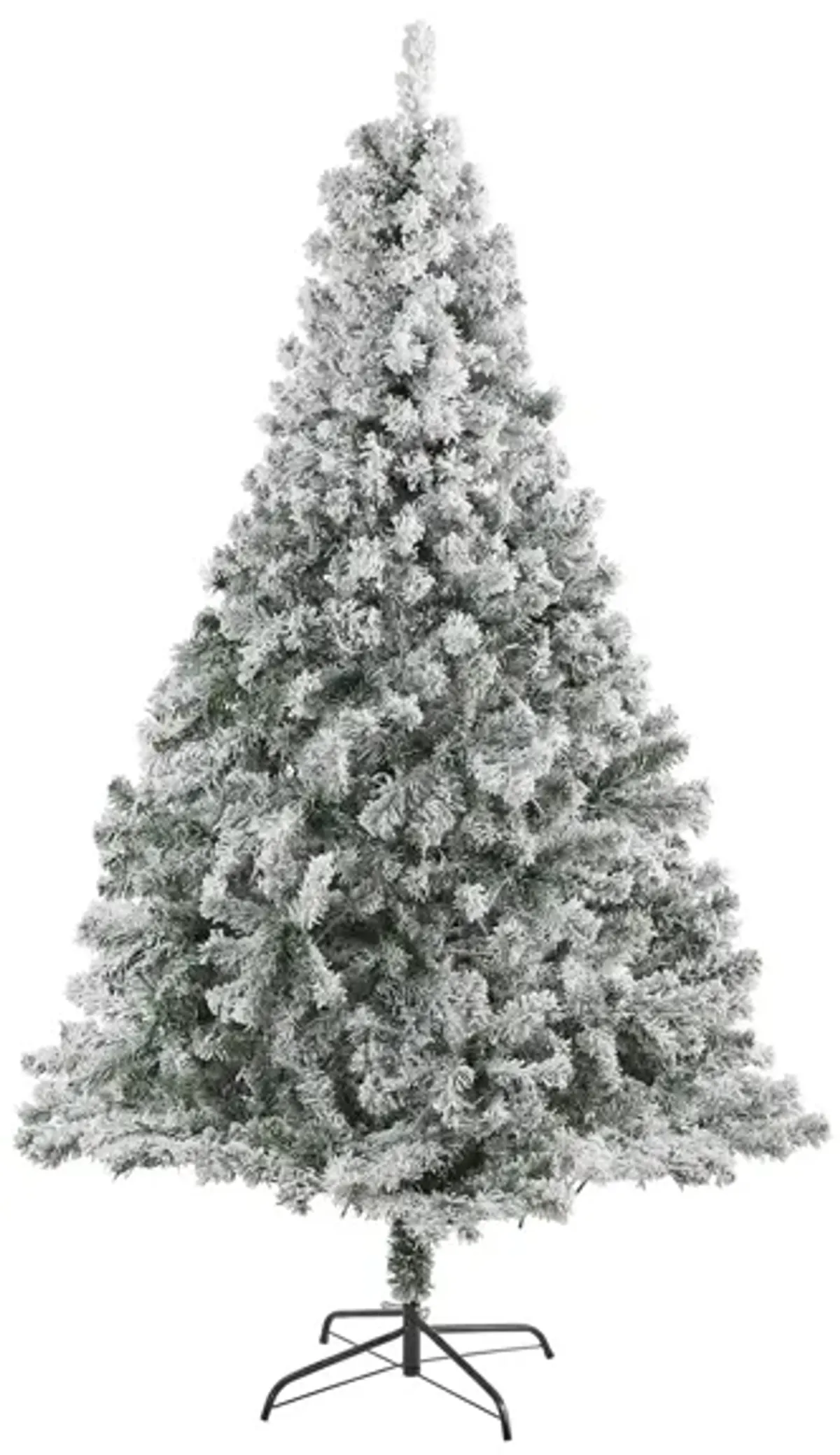 7ft. Flocked Rock Springs Spruce Artificial Christmas Tree in Green by Bellanest