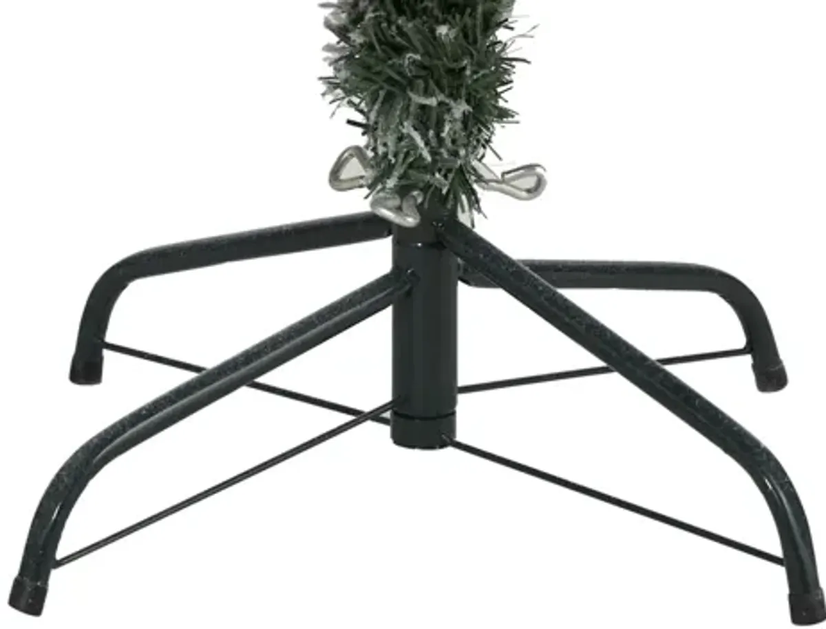 4ft. Pre-Lit Flocked Rock Springs Spruce Artificial Christmas Tree