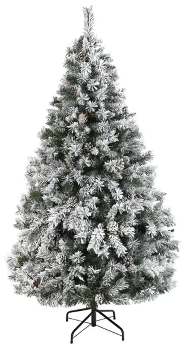6ft. Flocked White River Mountain Pine Artificial Christmas Tree