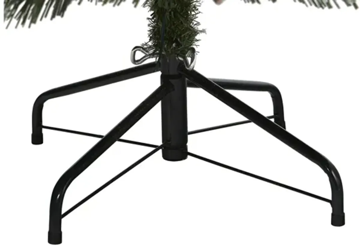 6ft. Pre-Lit Flocked White River Mountain Pine Artificial Christmas Tree