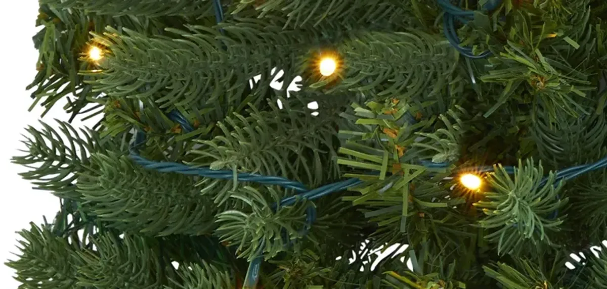 4ft. Pre-Lit Flat Back Wall Hanging Artificial Christmas Tree