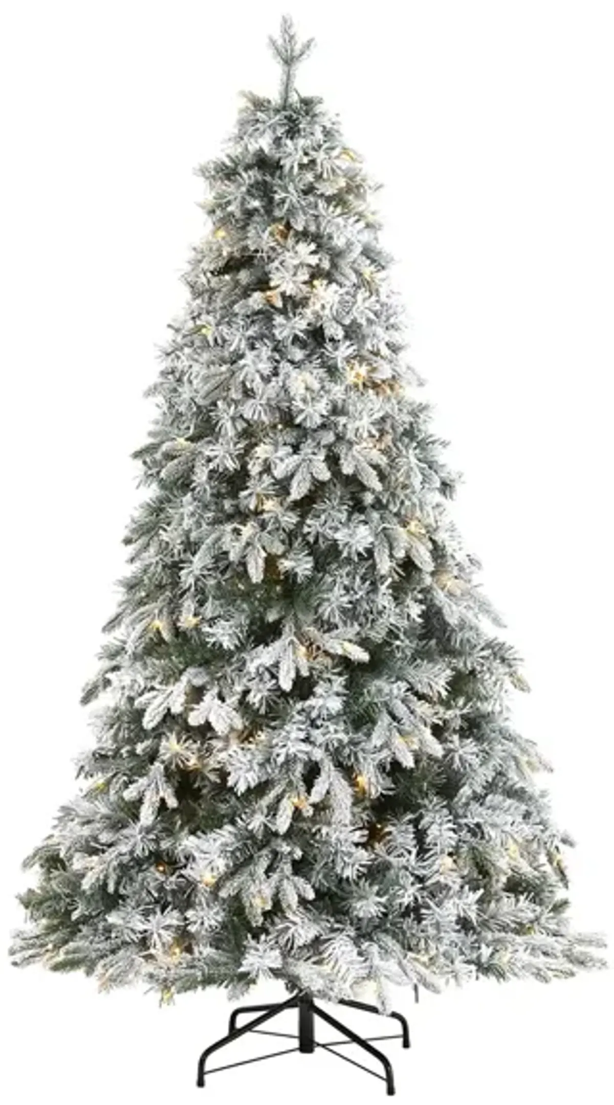 6ft. Pre-Lit Flocked Vermont Mixed Pine Artificial Christmas Tree