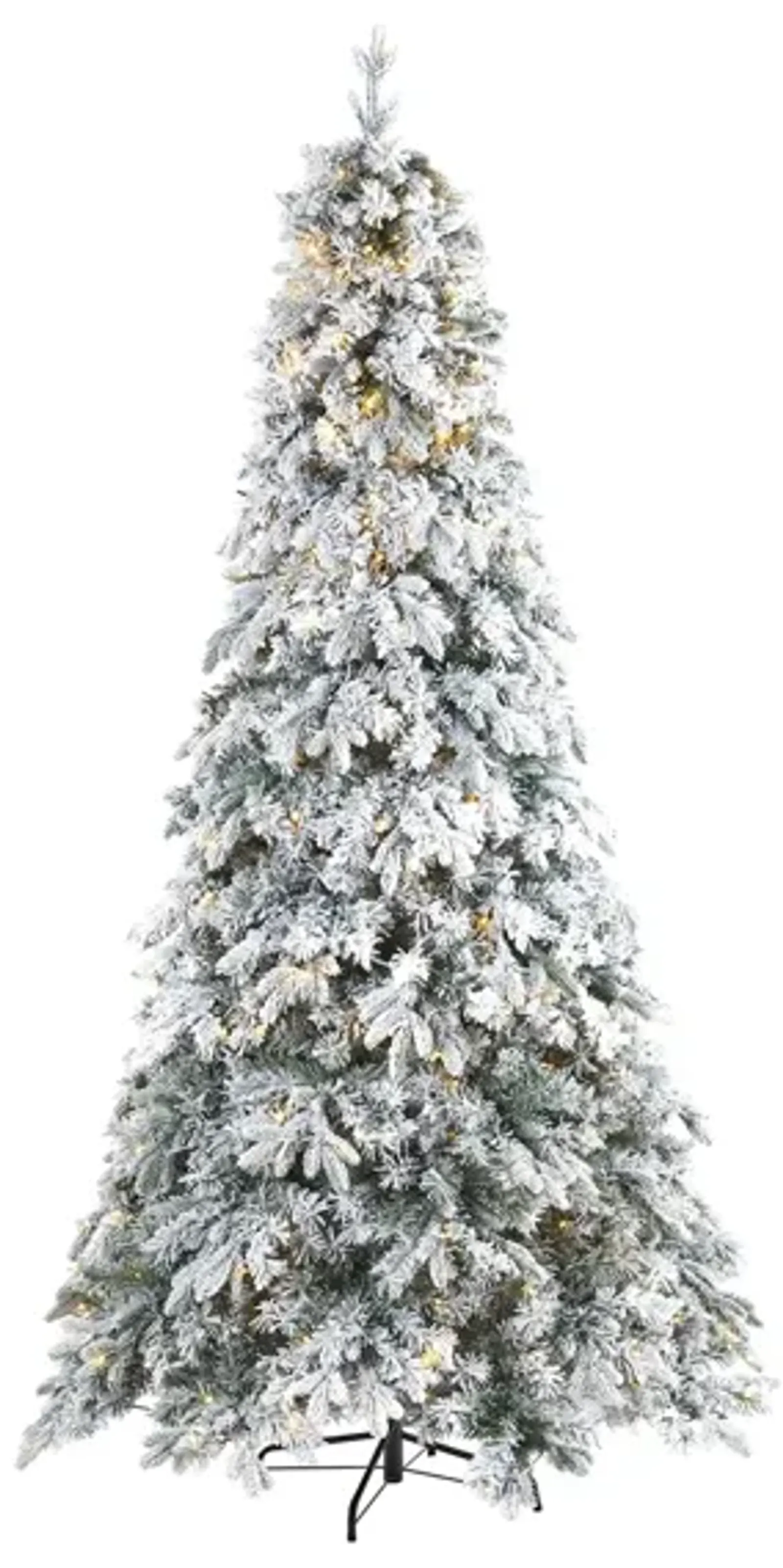 8ft. Pre-Lit Flocked Vermont Mixed Pine Artificial Christmas Tree