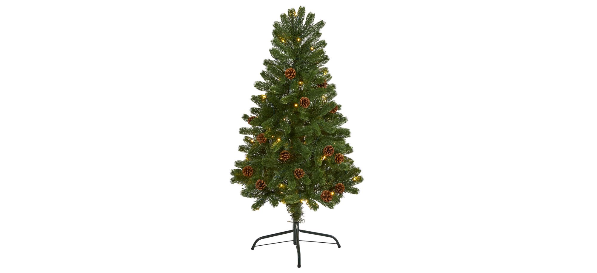 4ft. Pre-Lit Rocky Mountain Spruce Artificial Christmas Tree in Green by Bellanest