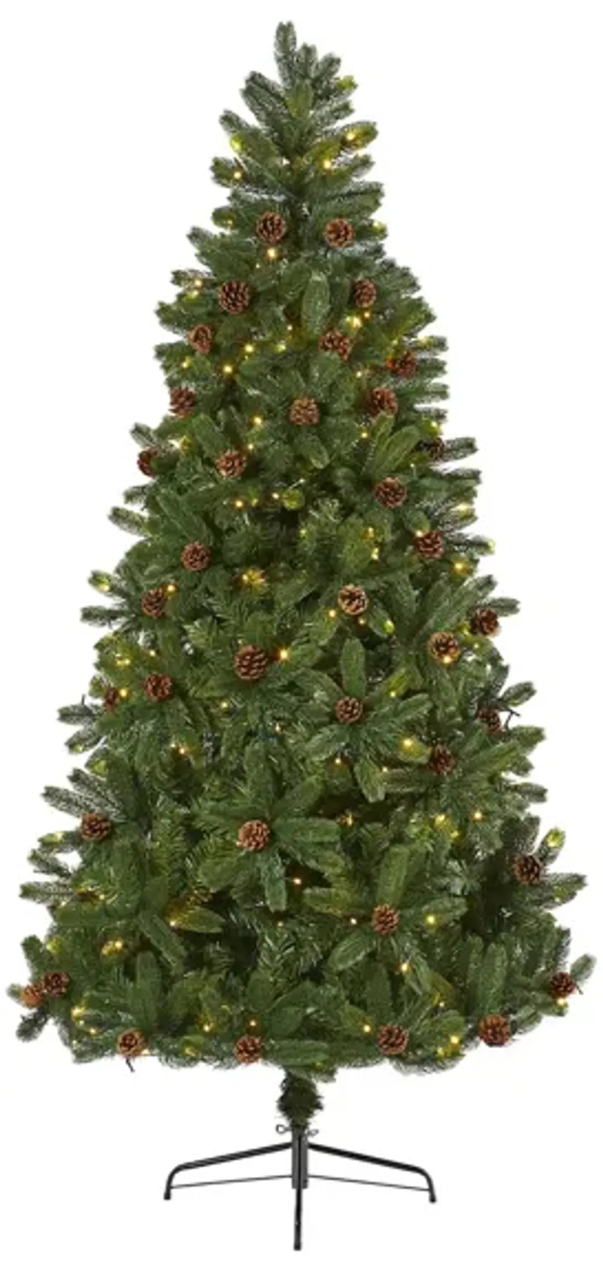 7.5ft. Pre-Lit Rocky Mountain Spruce Artificial Christmas Tree in Green by Bellanest