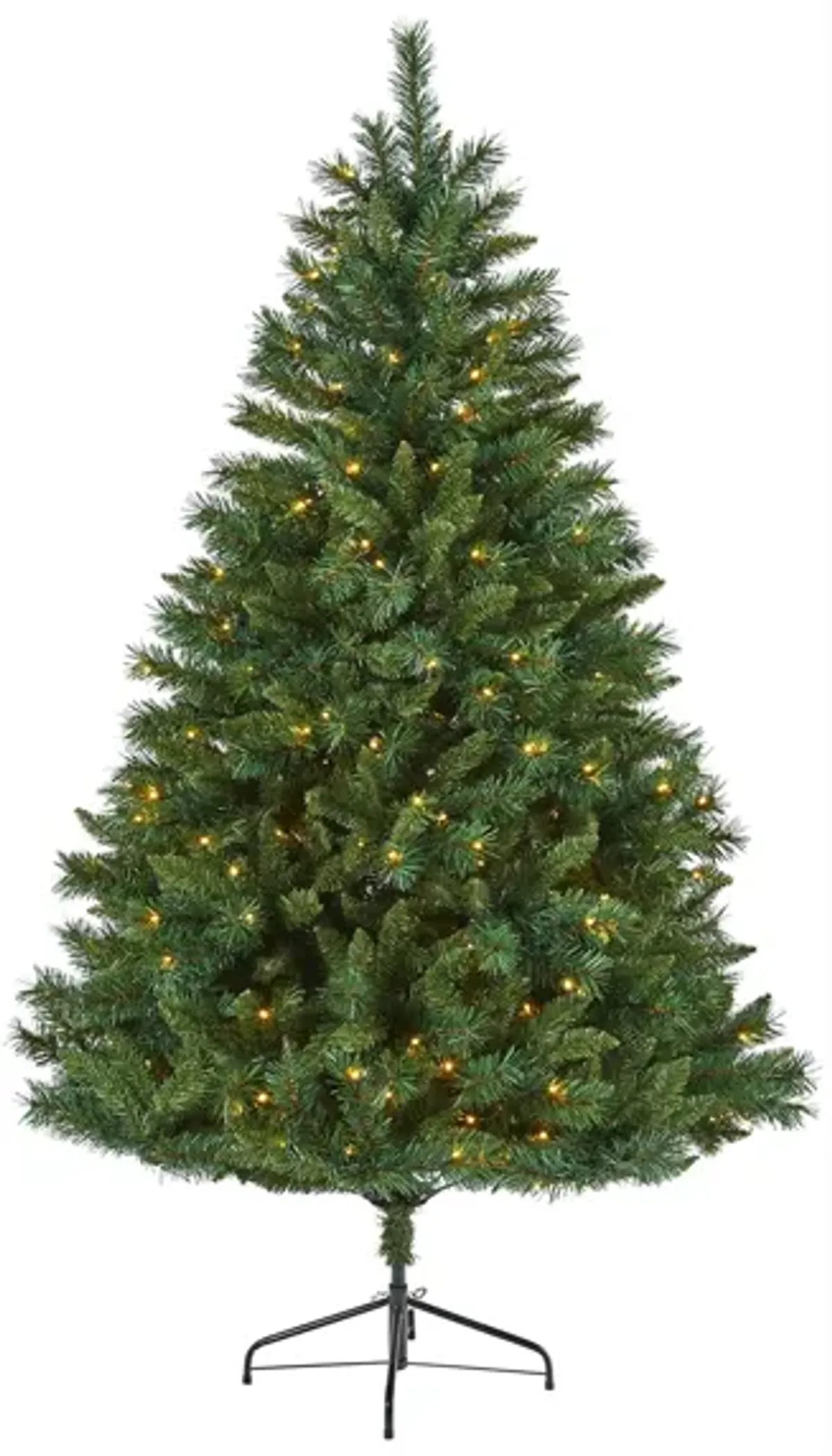 6ft. Pre-Lit Rocky Mountain Mixed Pine Artificial Christmas Tree in Green by Bellanest