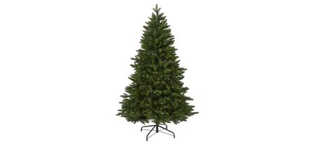 5ft. Pre-Lit New Hampshire Fir Artificial Christmas Tree in Green by Bellanest
