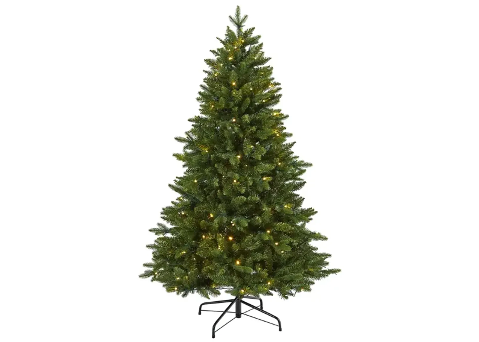 5ft. Pre-Lit New Hampshire Fir Artificial Christmas Tree in Green by Bellanest