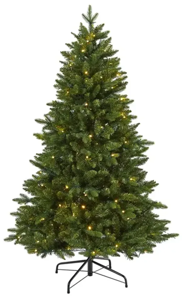 5ft. Pre-Lit New Hampshire Fir Artificial Christmas Tree