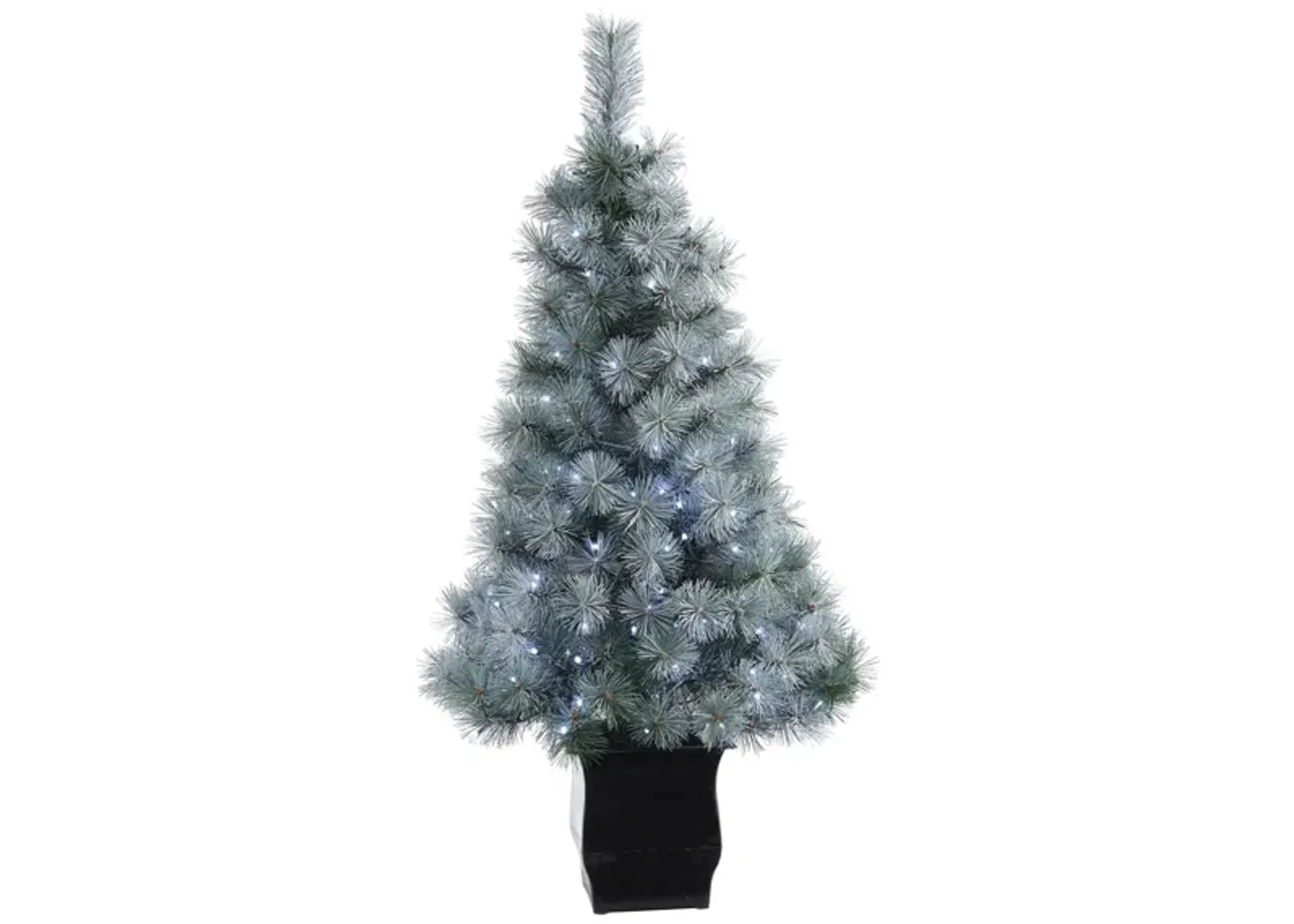 4ft. Pre-Lit Snowy Mountain Pine Artificial Christmas Tree w/ Planter