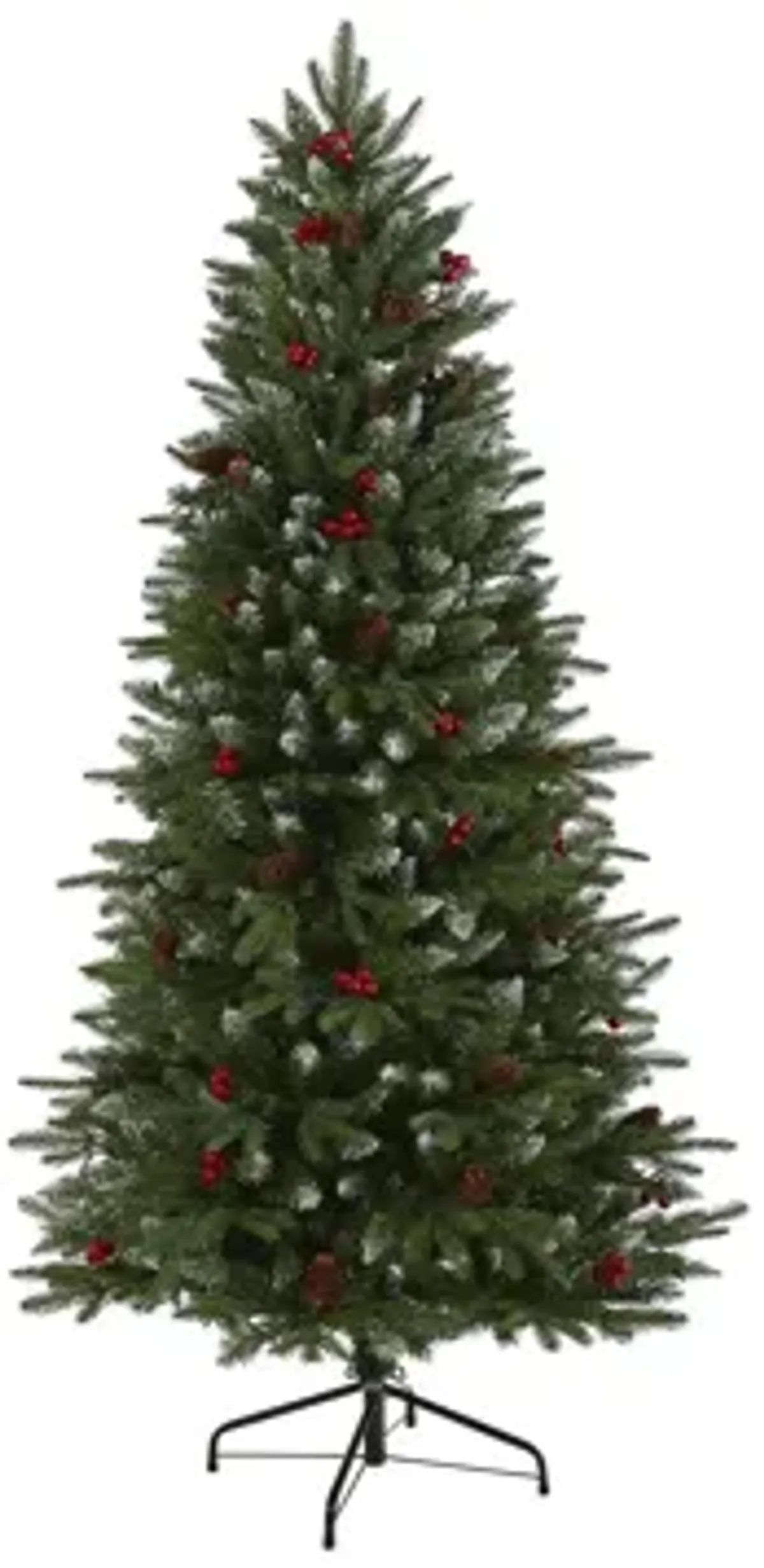 6ft. Pre-Lit Snow Tipped Portland Spruce Artificial Christmas Tree