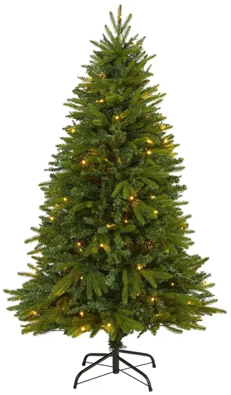 5ft. Pre-Lit Sun Valley Fir Artificial Christmas Tree in Green by Bellanest