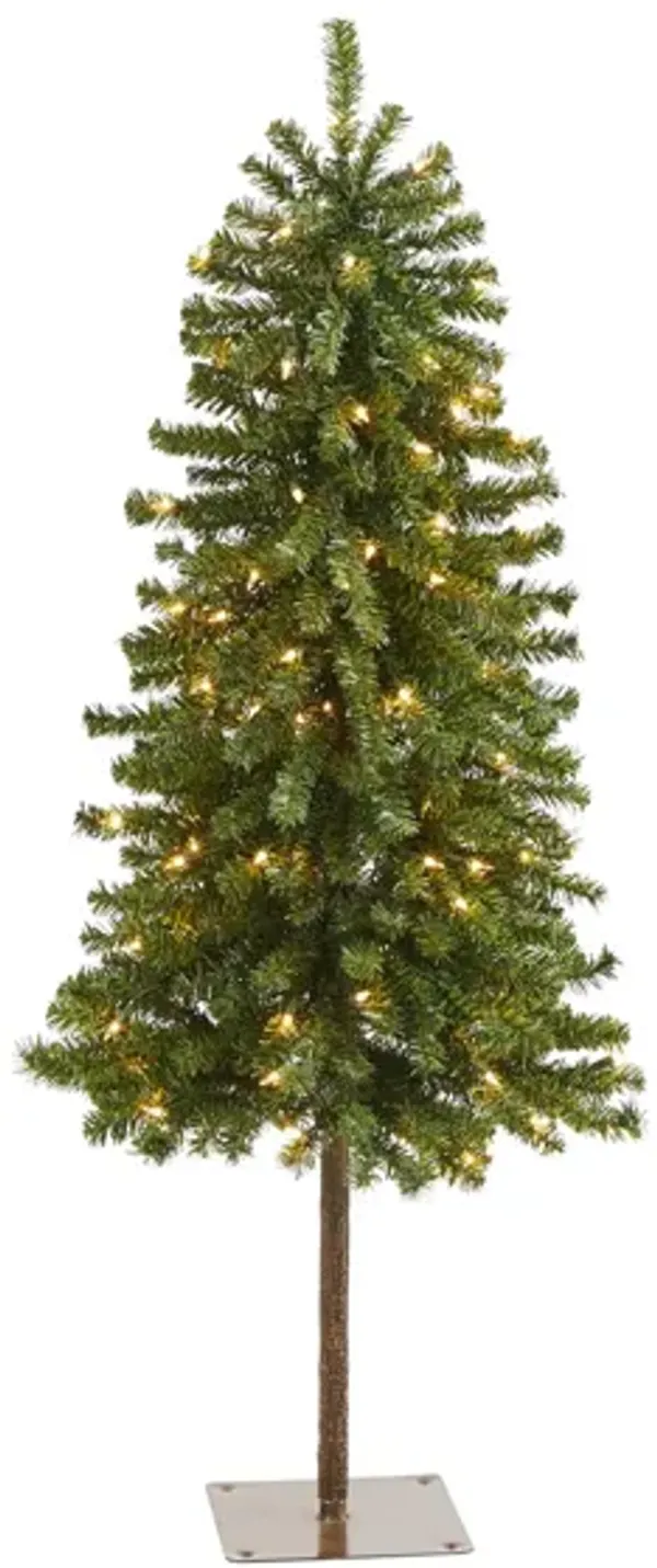 4ft. Pre-Lit Alpine Artificial Christmas Tree