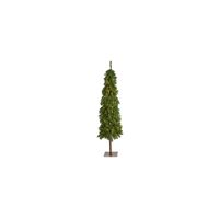 5ft. Pre-Lit Alpine Artificial Christmas Tree in Green by Bellanest