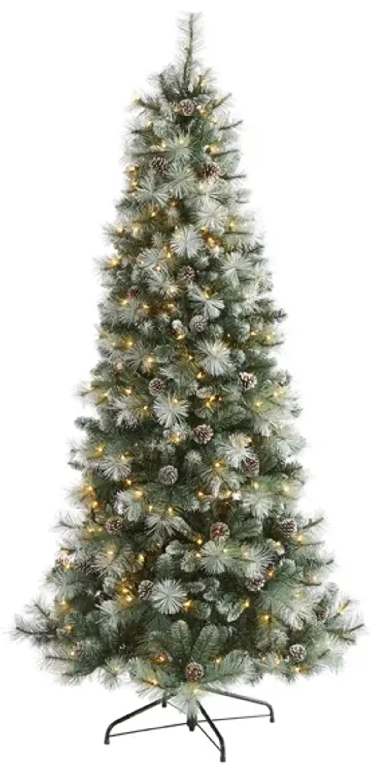 7ft. Pre-Lit Frosted Tip British Columbia Mountain Pine Artificial Christmas Tree