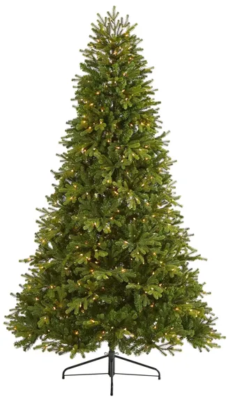 7.5ft. Pre-Lit Washington Fir Artificial Christmas Tree in Green by Bellanest