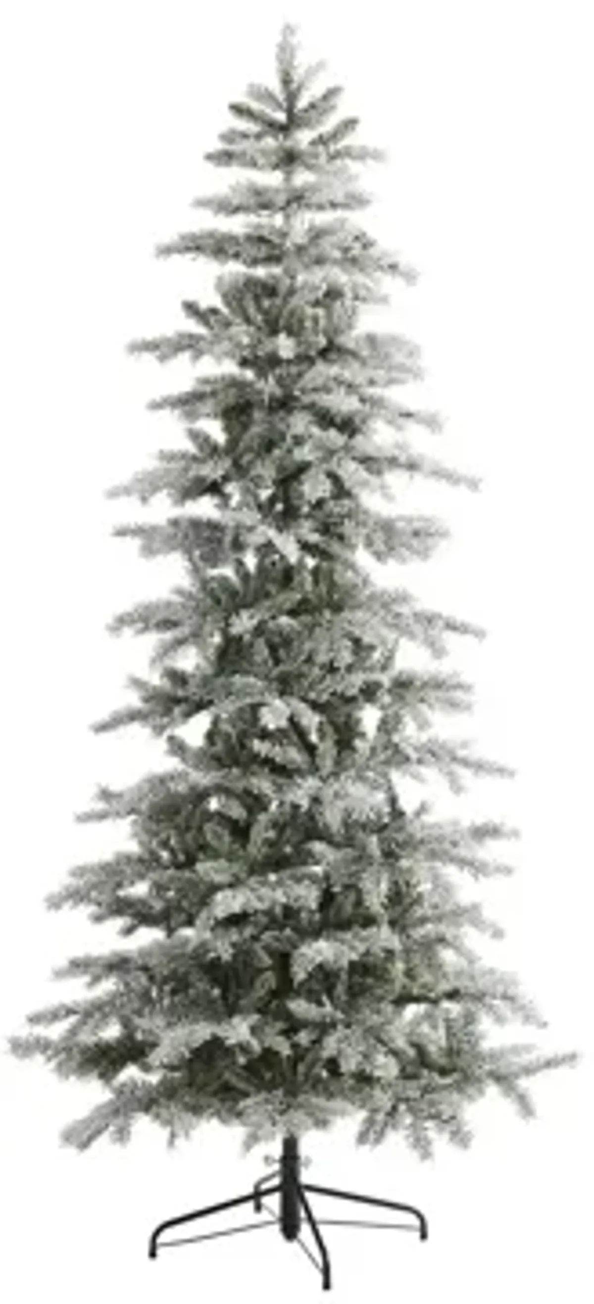 7.5ft. Pre-Lit Slim Flocked Nova Scotia Spruce Artificial Christmas Tree