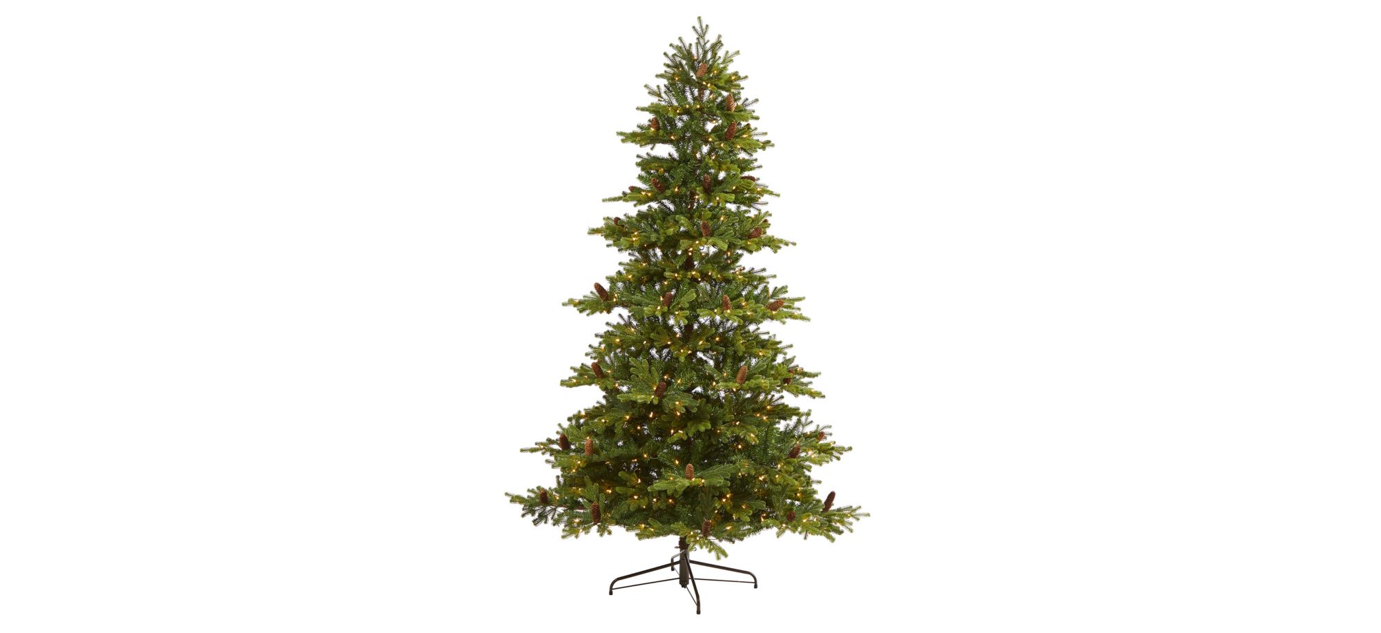 7.5ft. Pre-Lit Yukon Mountain Fir Artificial Christmas Tree in Green by Bellanest