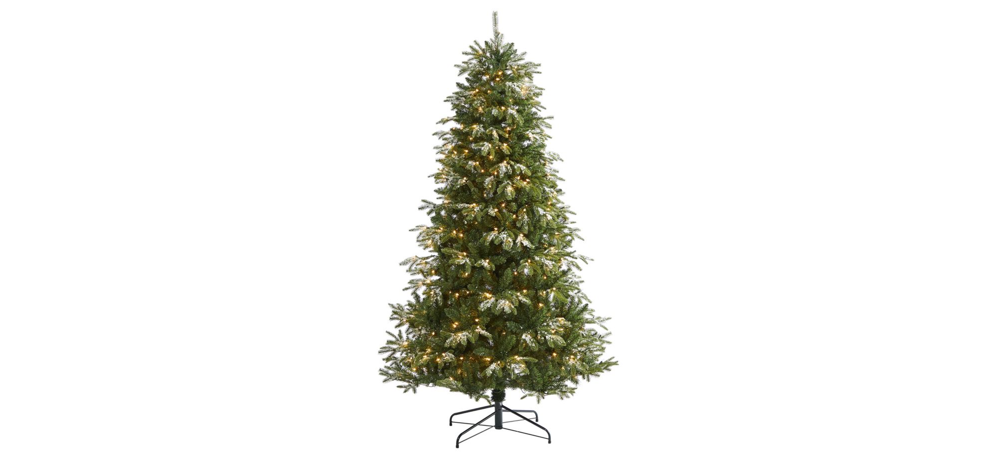 6ft. Snowed French Alps Mountain Pine Artificial Christmas Tree in Green by Bellanest