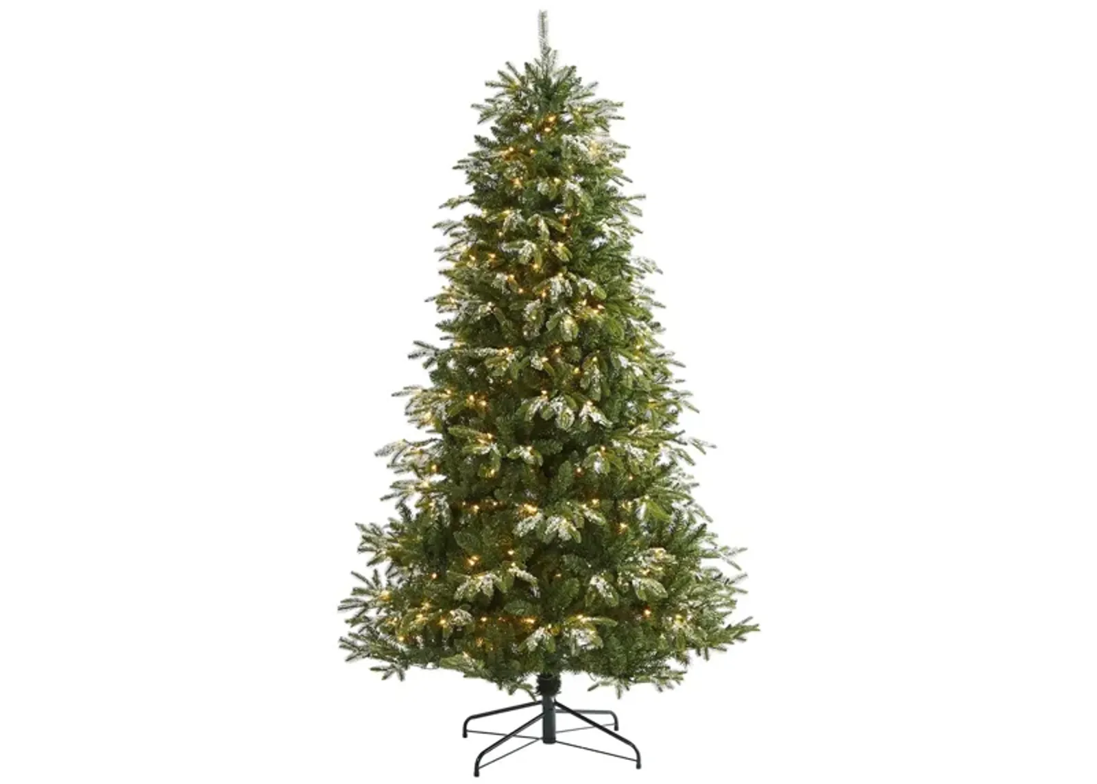 6ft. Snowed French Alps Mountain Pine Artificial Christmas Tree in Green by Bellanest