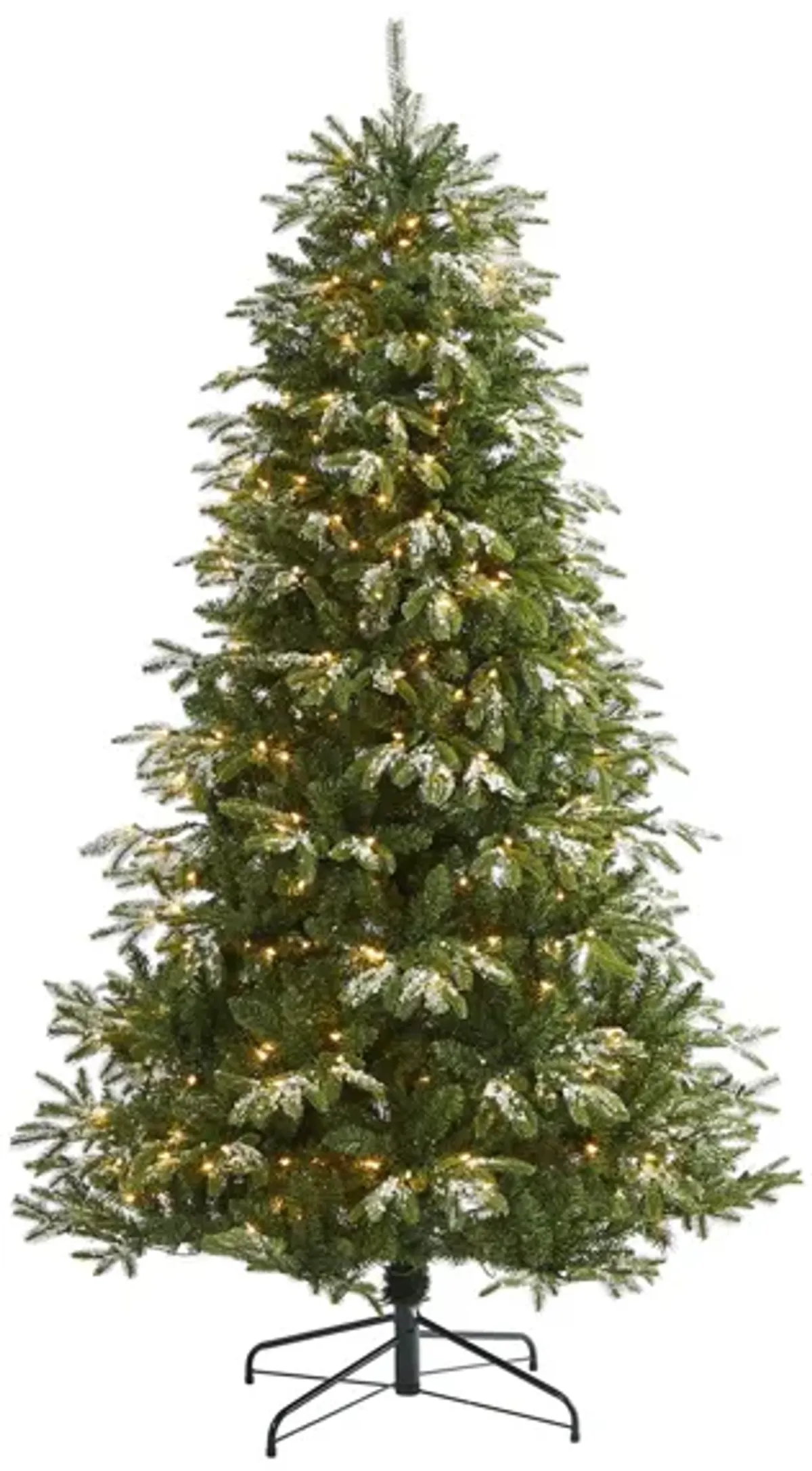 6ft. Snowed French Alps Mountain Pine Artificial Christmas Tree in Green by Bellanest