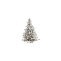 8ft. Pre-Lit Flocked Fraser Fir Artificial Christmas Tree in Green by Bellanest
