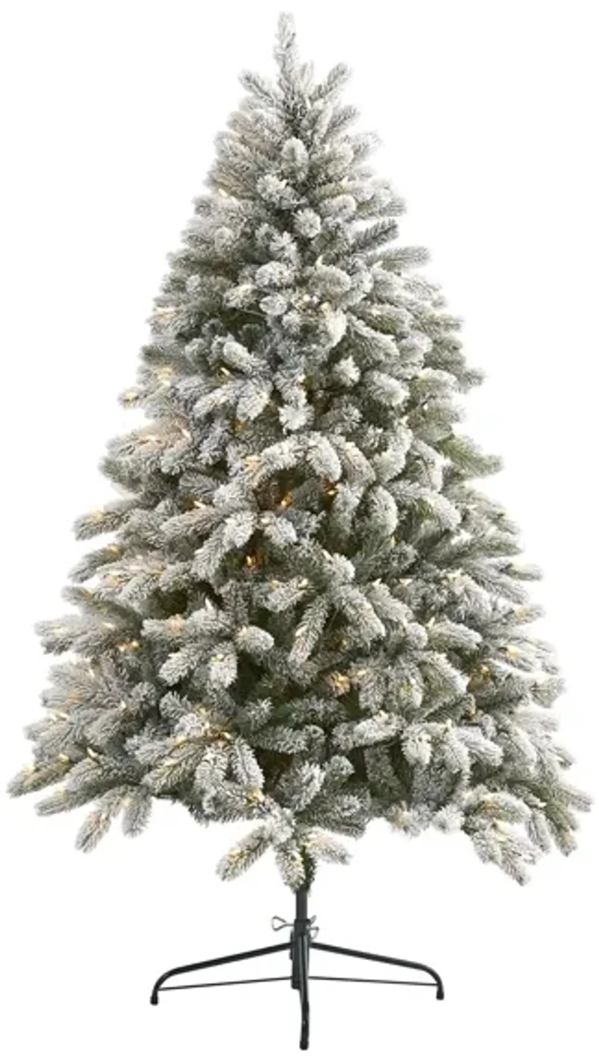 6ft. Pre-Lit Flocked South Carolina Spruce Artificial Christmas Tree