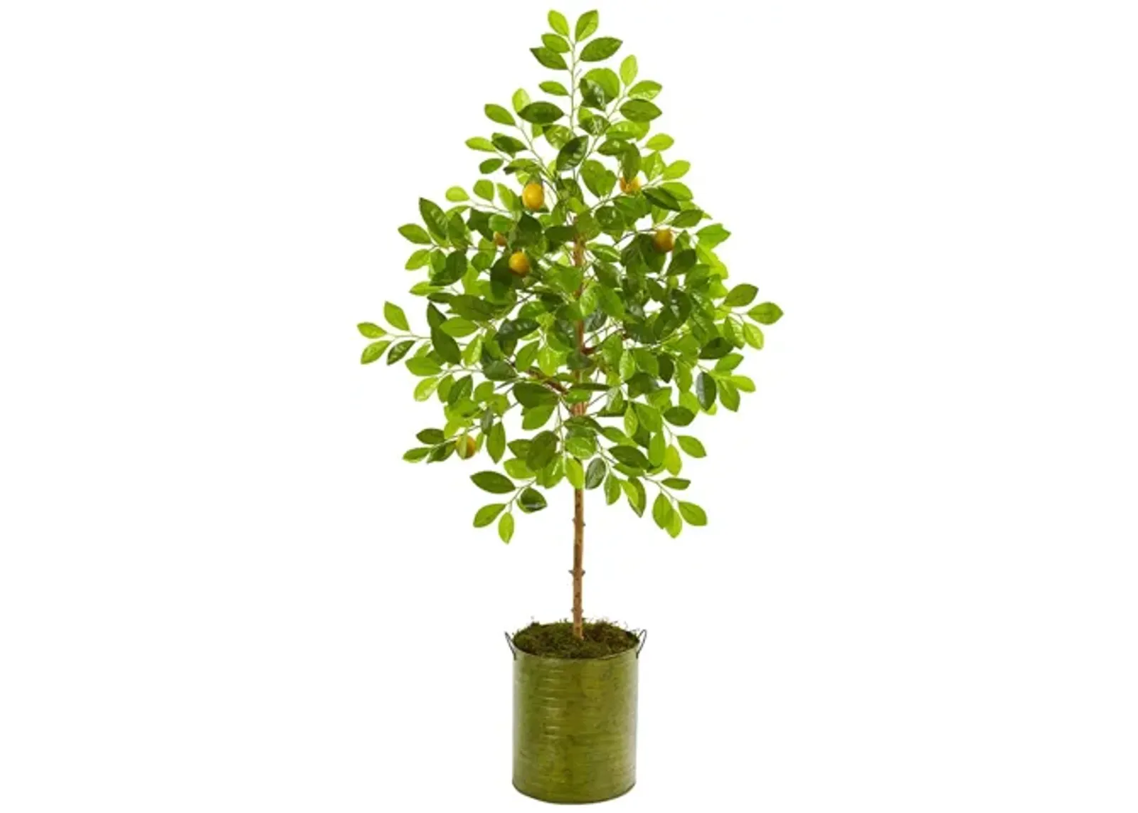 55in. Lemon Artificial Tree in Green Planter in Green by Bellanest