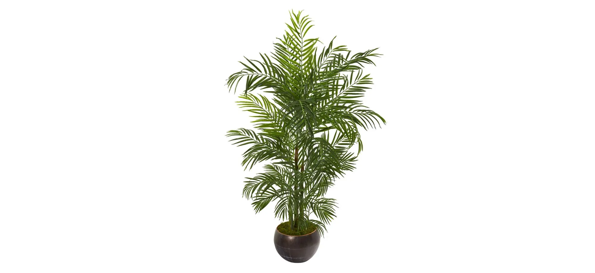 66in. Areca Palm Artificial Tree in Planter (Indoor/Outdoor) in Green by Bellanest